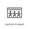 Captives to Egypt icon. Trendy modern flat linear vector Captive