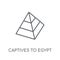 Captives to Egypt linear icon. Modern outline Captives to Egypt