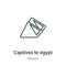 Captives to egypt outline vector icon. Thin line black captives to egypt icon, flat vector simple element illustration from