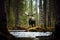 Capture of majestic Moose in the wild forest