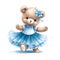 Capture the playfulness of a cute ballerina teddy bear