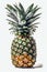 Capturing the Essence: White Background Realism of a Pineapple