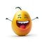 Capturing the Joy of Mango: Smiling Fruit in Creative and Playful Image. Generated AI.