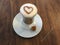 Capuccino with heart above foam