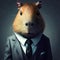 Capybara in a business suit Generated AI