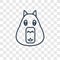 Capybara concept vector linear icon isolated on transparent back