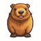 capybara illustration super cute in sticker style,Generated by AI
