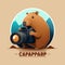 capybara photograph as a funny way to illustrate nature photographer