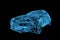 Car 3D xray blue