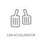 car accelerator linear icon. Modern outline car accelerator logo