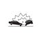 Car accident black vector concept icon. Car accident flat illustration, sign