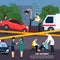 Car Accident Flat Style Illustration
