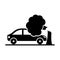 Car accident with tree Isolated Vector icon that can be easily modified or edited