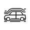 Car aerodynamics test line icon vector illustration