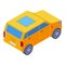 Car air cinema icon isometric vector. Movie drive