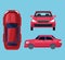 Car all views icon cartoon