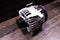 Car alternator on wooden background