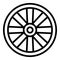 Car aluminium wheel icon outline vector. Rim tyre