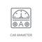 car ammeter linear icon. Modern outline car ammeter logo concept