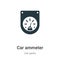 Car ammeter vector icon on white background. Flat vector car ammeter icon symbol sign from modern car parts collection for mobile