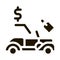 car for auction icon Vector Glyph Illustration