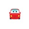 Car auto cartoon vector icon. Kids little toy with eyes