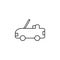 Car, Automobile, Transportation Thin Line Icon Vector Illustration Logo Template. Suitable For Many Purposes.