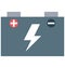 Car Battery, Automotive Battery Color Isolated Vector Icon