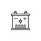 Car battery outline icon