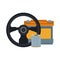 Car battery, steering wheel and air filter