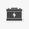 Car battery sticker, Electricity accumulator battery icon, simple vector icon