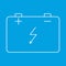 Car battery thin line icon