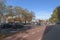 Car bicycle and pedestrian roads in Hague at the day time