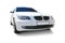 Car BMW 5 Series white sedan front view