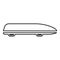 Car box auto roof carrier load trunk cargo roofbox contour outline line icon black color vector illustration image thin flat style