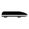 Car box auto roof carrier load trunk cargo roofbox icon black color vector illustration image flat style