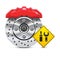 Car brake disc service icon