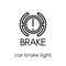 car brake light icon from Car parts collection.