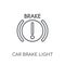 car brake light linear icon. Modern outline car brake light logo