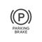 Car brake, parking brake icon