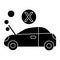 Car broke icon, vector illustration, black sign on isolated background