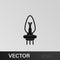 Car bulb illustration icon on gray background