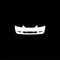 Car bumpers icon or logo on dark background