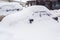 Car buried in snow