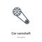 Car camshaft outline vector icon. Thin line black car camshaft icon, flat vector simple element illustration from editable car