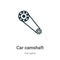 Car camshaft vector icon on white background. Flat vector car camshaft icon symbol sign from modern car parts collection for