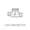 car carburettor linear icon. Modern outline car carburettor logo