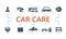 Car Care icon set. Monochrome simple Car Care icon collection. Technician, Car Painting, Car Computer Diagnostic, Window