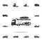 Car carrier truck deliver new auto icon. Detailed set of transport icons. Premium quality graphic design. One of the collection ic