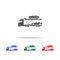 Car carrier truck deliver new auto icons. Elements of transport element in multi colored icons. Premium quality graphic design